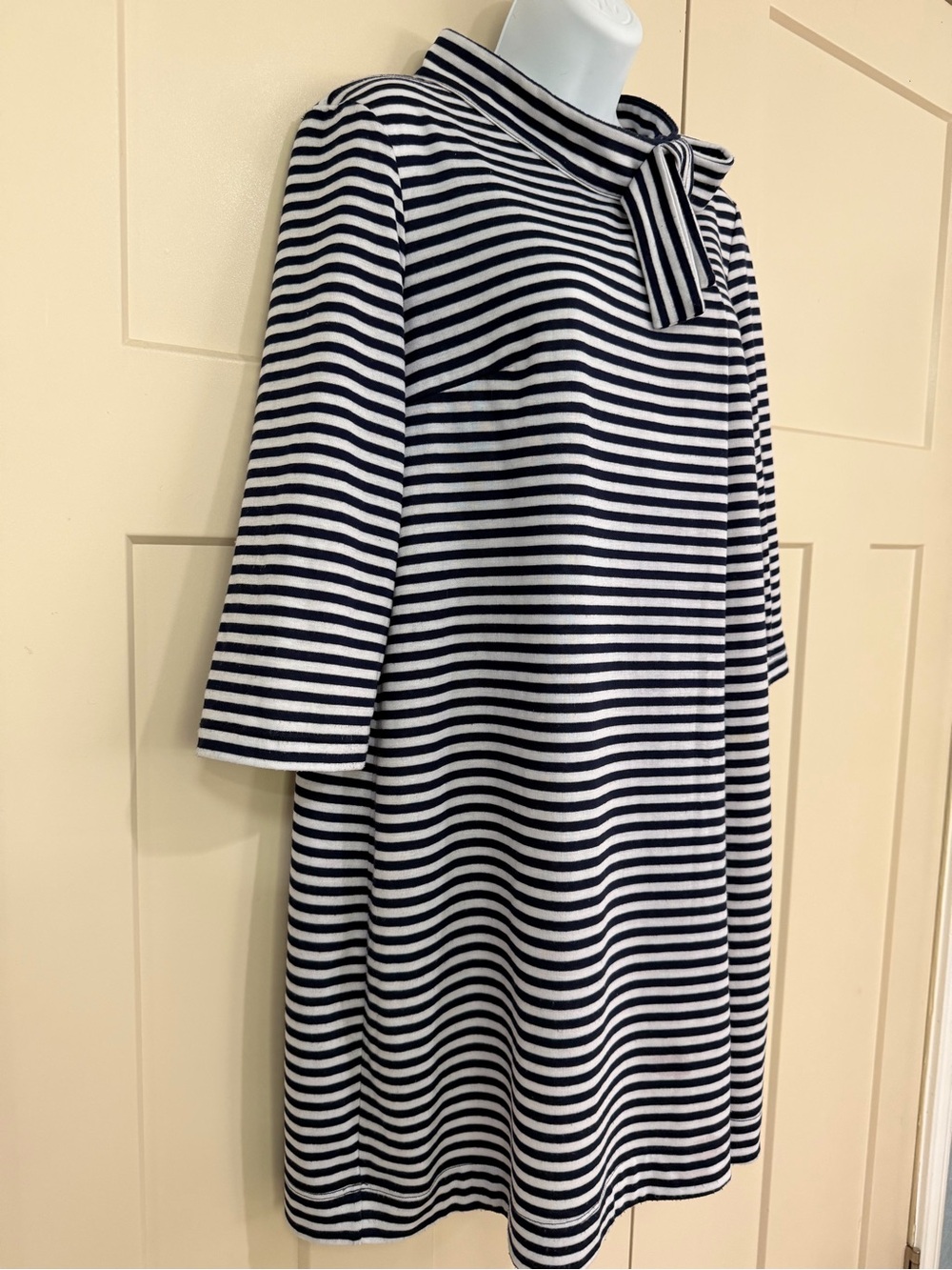 Vineyard Vines Navy White Striped Cotton Mini Tunic Dress Size Large Knit - Picture 5 of 12